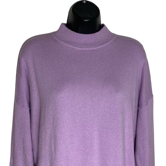 Madewell Sweater Womens M Purple Merino Wool Alpaca Blend Lightweight Minimalist - Picture 5 of 11